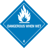 Class 4.3 Dangerous when wet